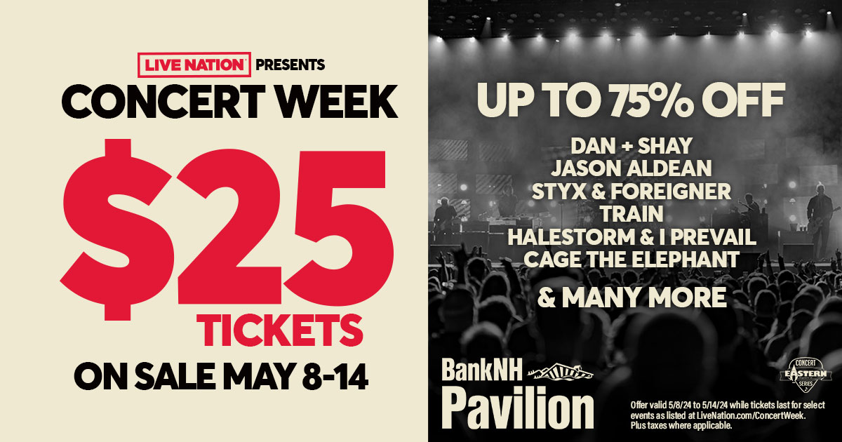 Win Tickets to BankNH Pavilion Shows, Concert Week Sale