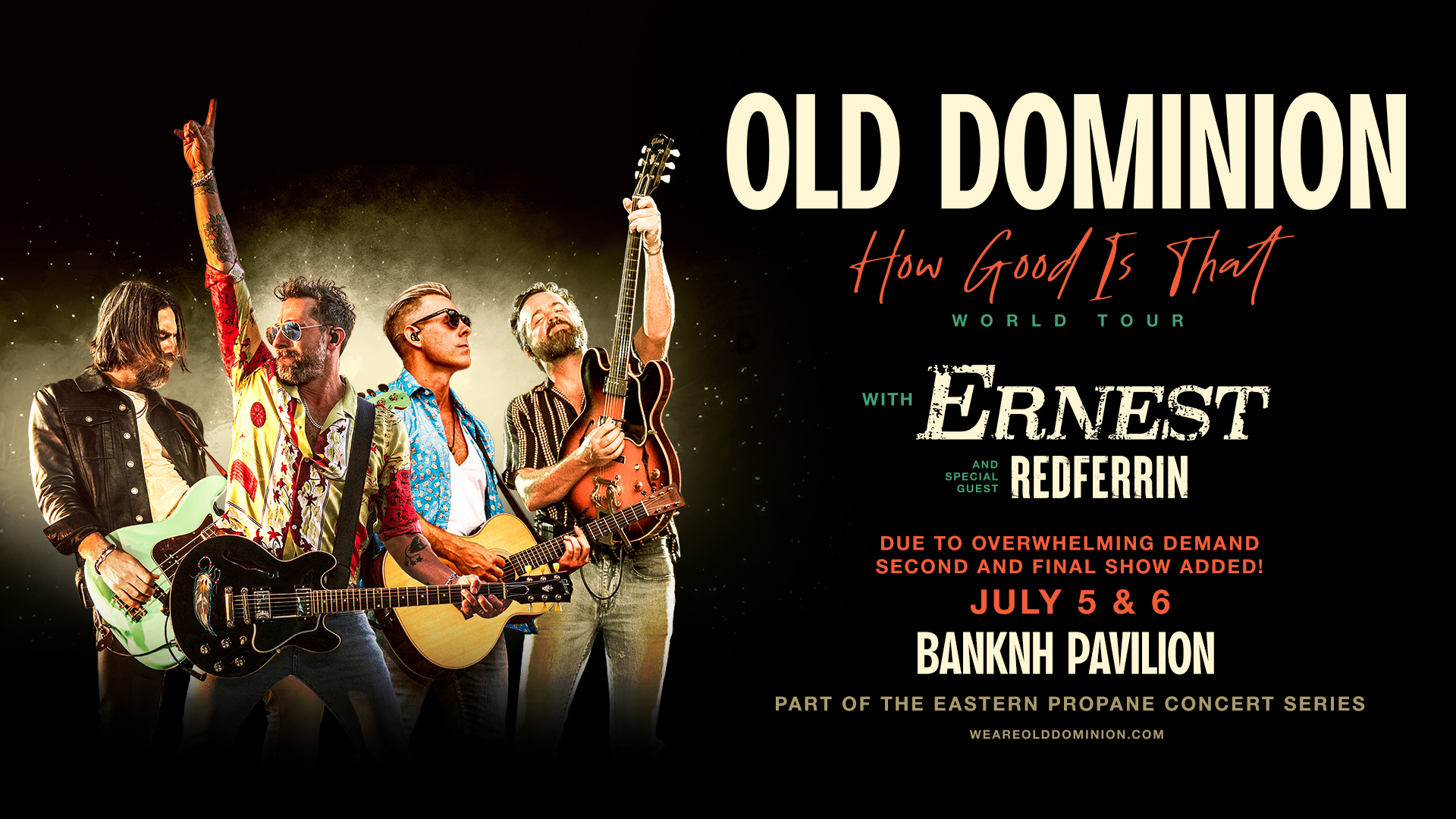 Win Tickets to See Old Dominion at BankNH Pavilion on July 6th!