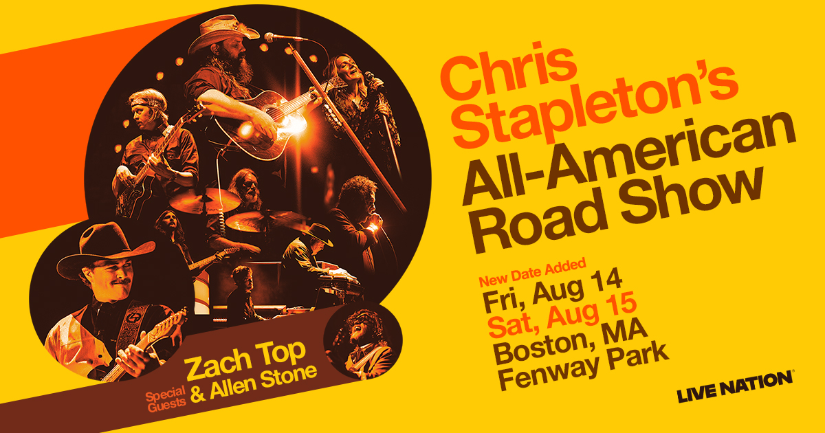 Win Tickets to See Chris Stapleton at Fenway Park – Show No. 2!