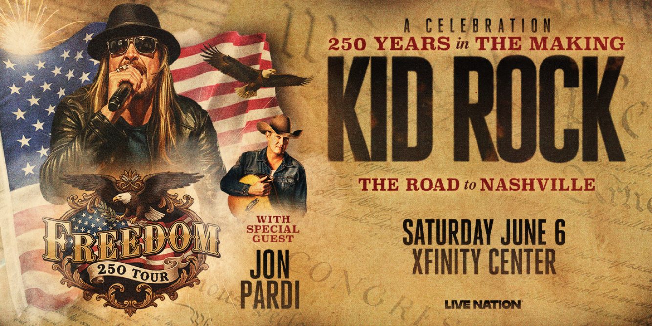Win Tickets to See Kid Rock ‘Freedom 250 Tour – The Road to Nashville’ at Xfinity Center