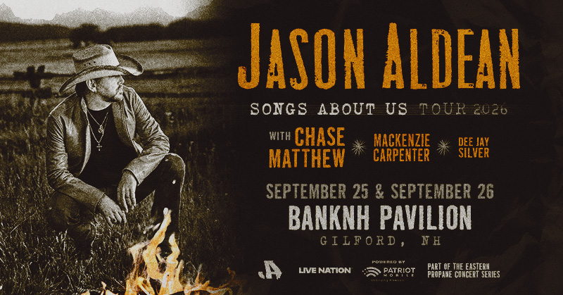 Win Tickets To Jason Aldean At The BankNH Pavilion!